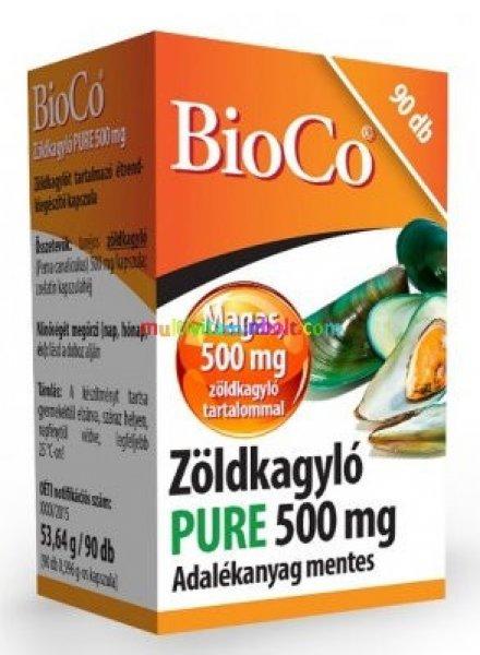 Zöldkagyló PURE 500 mg 90 db kapszula, tiszta, adalékanyagok nélkül,
Új-Zélandi zöldkagyló - BioCo