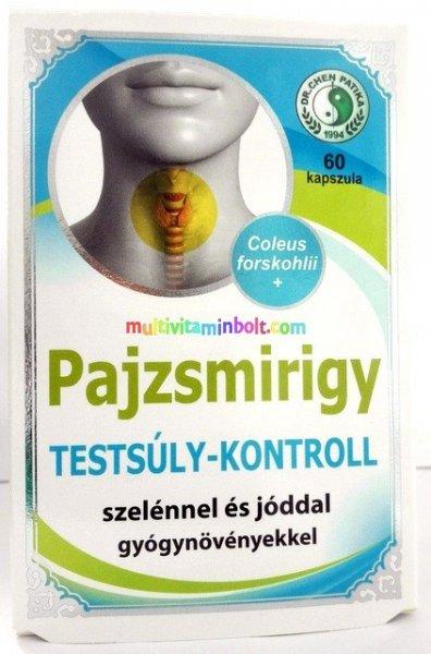Pajzsmirigy Testsúly-kontroll 60 db kapszula, Coleus forskohlii, jód, szelén
- Normál Pajzsmirigy - Dr. Chen