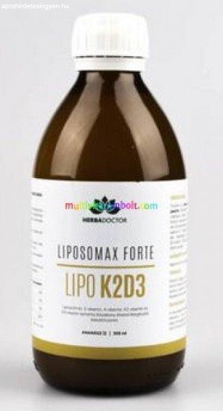 Liposomax Forte Lipo K2-D3 + A-vitamin, E-Vitamin, liposzómás
étrendkiegészítő ital 300 ml - HerbaDoctor