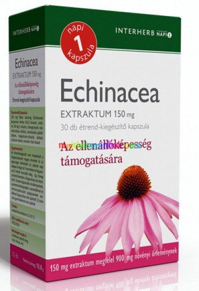 Napi1 Echinacea Extraktum 150 mg, 30 db kapszula, 1 havi adag - Interherb