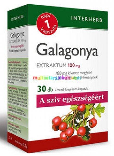 Napi1 Galagonya Extraktum 100 mg, 30 db kapszula, 1 havi adag - Interherb