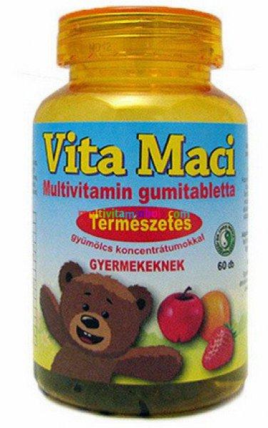 VITA MACI Multivitamin 60 db gumitabletta gyerekeknek, 12 féle vitaminnal,
gyümölcs koncentrátum - Dr. Chen