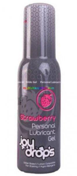 Strawberry Personal Lubricant gel 100 ml, Vízbázisú síkosító, eper
ízesítésű - JoyDrops