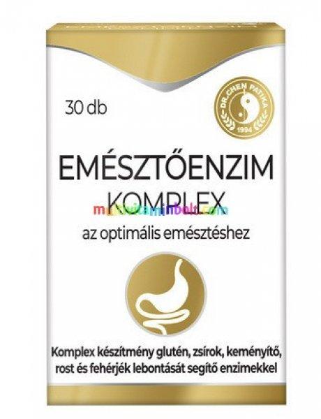 Emésztőenzim komplex 30 db kapszula, Glutén, zsírok, keményítő, rost és
fehérjék lebontását segítő enzimekkel - Dr. Chen