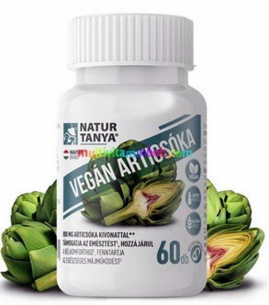 Vegán Articsóka 60 db kapszula, Standardizált articsóka kivonat, ornitin
aminosavval és B-vitaminokkal - Natur Tanya