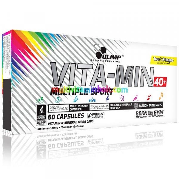 Vita-Min Multiple Sport 40+ vitamin 60 db kapszula, multivitamin, ásványi
anyagok albion, kelát - Olimp Labs