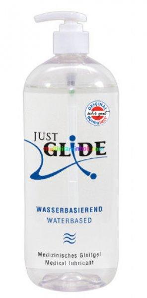 Just Glide Water 1000 ml Sikosító, vízbázisú, íztelen, színtelen, vegán,
orvosi sikosító, latex óvszerhez is - Orion
