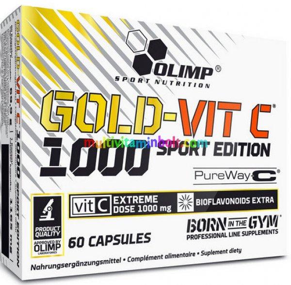 GOLD-VIT C® 1000 Sport Edition 60 db kapszula, újgenerációs szabadalmazott
C-vitamin formula - Olimp Sport