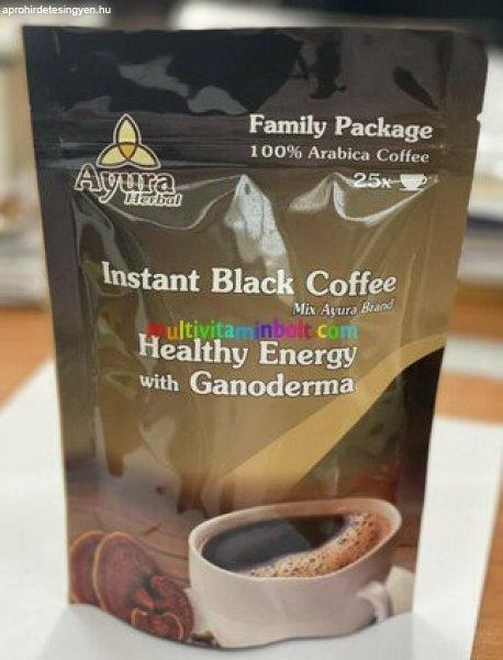 Ayura Herbal Black Coffee, instant fekete kávé, 25 adag, Családi csomag,
arabica kávé 100%