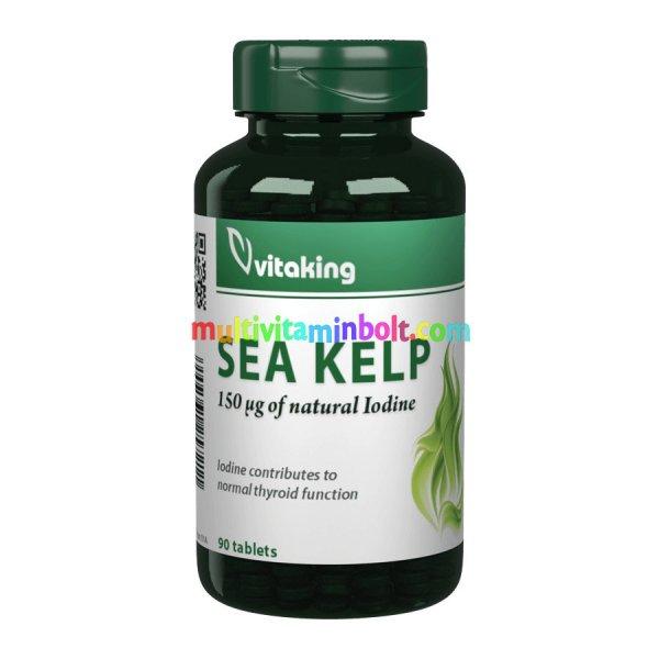 Sea Kelp Jód 100mg (150mcg), tengeri moszat - 90 db tabletta - Vitaking