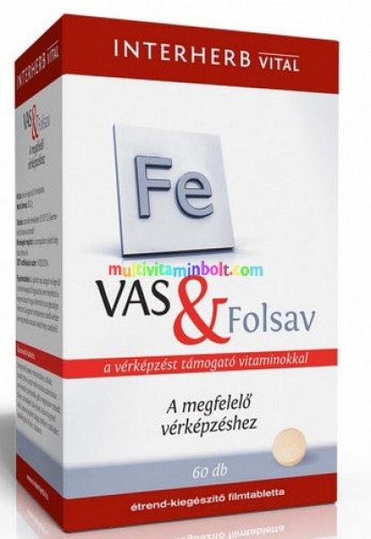 Vas és Folsav 60 db filmtabletta, a vérképzést támogató vitaminokkal -
Interherb