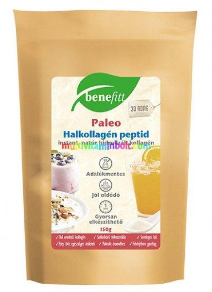 Halkollagén peptid instant italpor 150 g, Natúr hidrolizált, Paleo, 30 adag,
5g HAL kollagén/adag - Benefitt