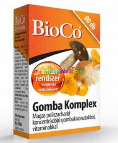Gomba komplex 4-féle gyógygombából, 80 db tabletta - Bioco