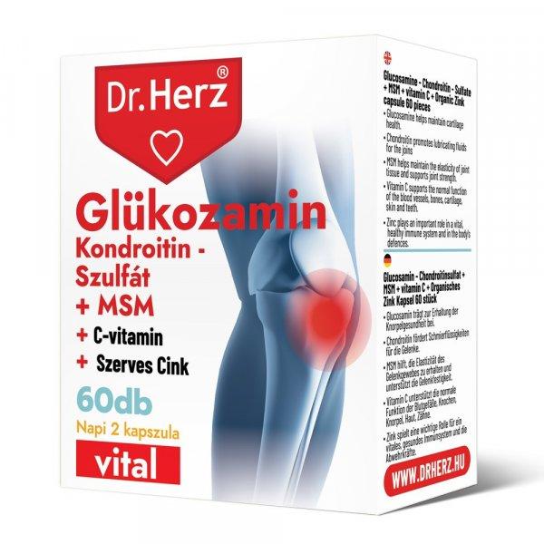 Dr. Herz Glükozamin+Kondroitin-szulfát+MSM kapszula (60 db) 