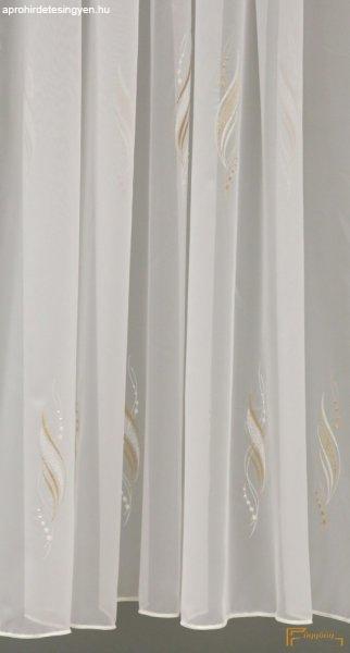 (2 méret 2 szín) Hímzett voila függöny Monza 12 Fehér Barna 290 cm+ózs