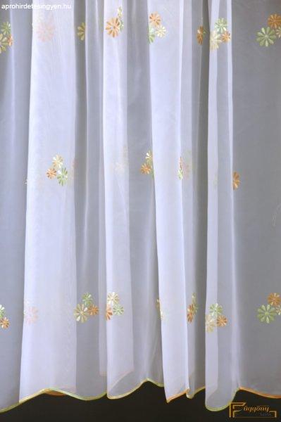 (2 méret 4 szín) Virág mintás hímzett függöny Torino15 210 cm
