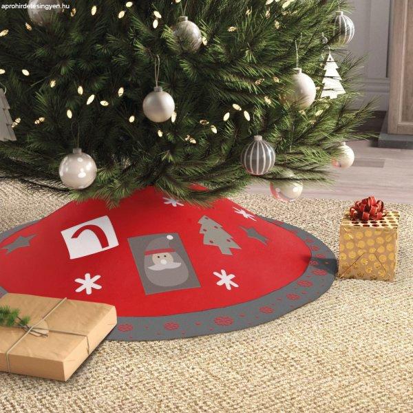 Family Karácsonyfa alá terítő - 97 cm - poliészter - szürke / piros
(58277A)