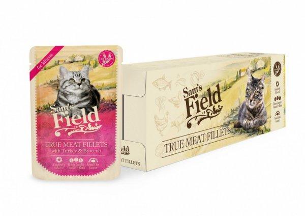 Sam's Field True Meat Fillets - Kitten Turkey 24x85g