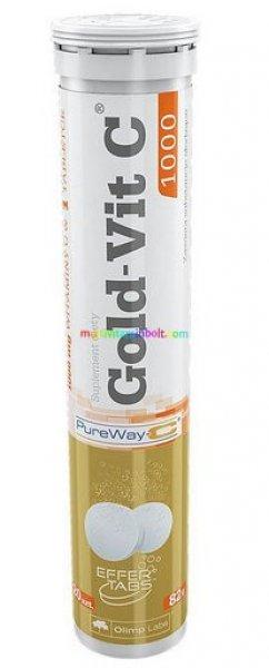GOLD-VIT C® 1000 pezsgőtabletta 20 db, lemon, citrom ízű, Pureway
technológiás kolloid C-vitamin - Olimp Labs 
