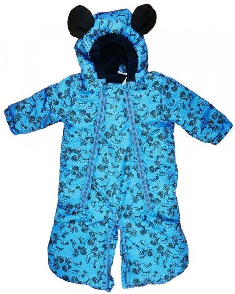 Disney Mickey kapucnis vízlepergetős bélelt baba bundazsák 68-74 kék