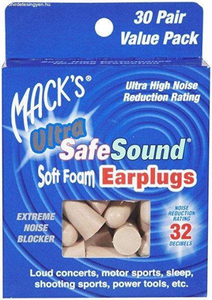 Mack's Ultra SafeSound hab füldugó, 30 pár