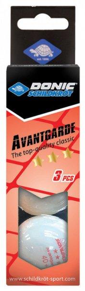 Donic Avantgarde 3 csillagos asztalitenisz edzőlabda, 3 db