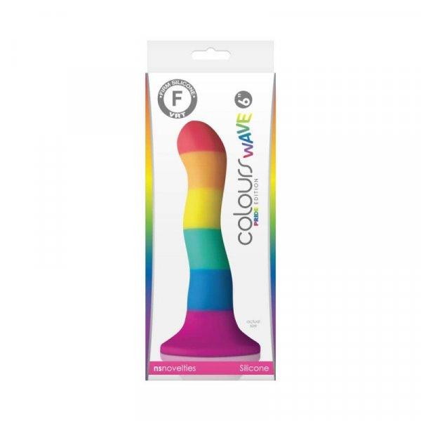 Ns Novelties Colours Pride Edition 6" Wave Dildo Rainbow tapadókorongos
dildó