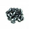 Gekko - cseh prselt szirom gyngy - Hematit - 3x5mm