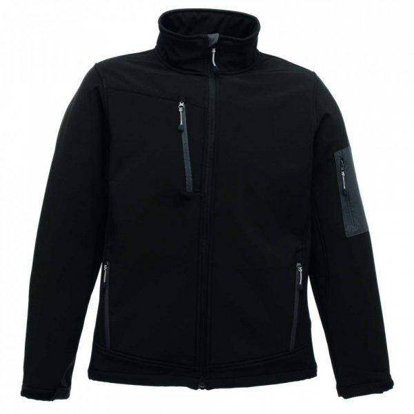 Regatta RETRA674 háromrétegű férfi softshell dzseki, Black/Seal Grey