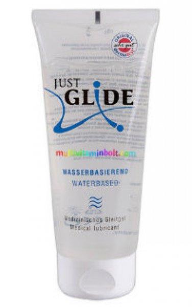 Just Glide Water 200 ml Sikosító, vízbázisú, íztelen, színtelen, orvosi
sikosító, vegán, latex óvszerhez is - Orion