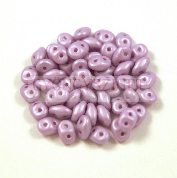 Superduo cseh préselt kétlyukú gyöngy - 2.5x5mm - luminous pastel purple