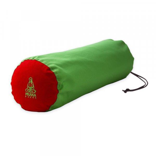Zöld - piros standard huzat jóga henger párnához