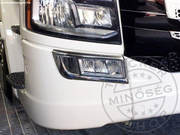 Scania S / R széria inox alsó ködlámpa keret párban DOMBORNYOMOTT