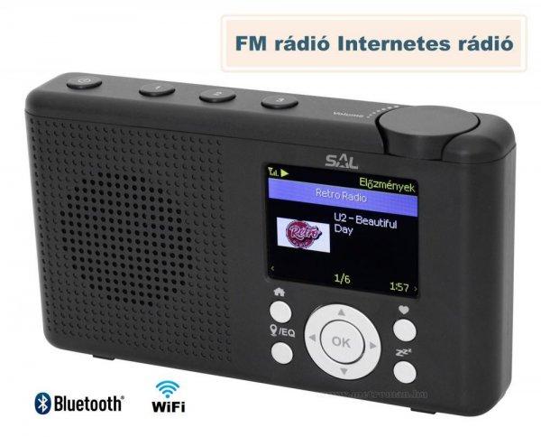  Internetes világ rádió Hordozható Bluetooth multimédia lejátszó INR3000