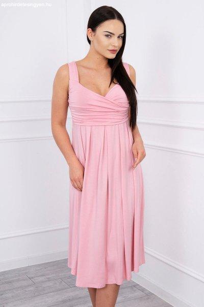 Laza ruha széles vállpántokkal modell 61063 púder rózsaszín