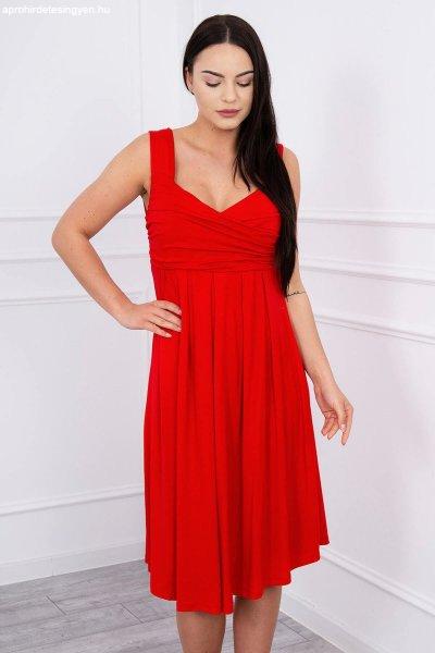 Laza ruha széles vállpántokkal modell 61063 piros