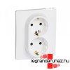 Legrand Nilo 22P+F csatlakozaljzat, csavaros, fehr, Legr