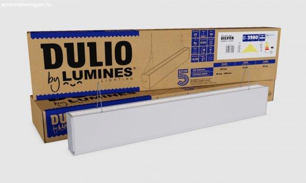 Lumines Dulio Ezüst függeszthető lámpatest 38W Természetes fehér