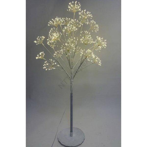 Karácsonyi Fa virágos 896 LED világítással melegfehér elektromos műanyag
120 cm fehér
