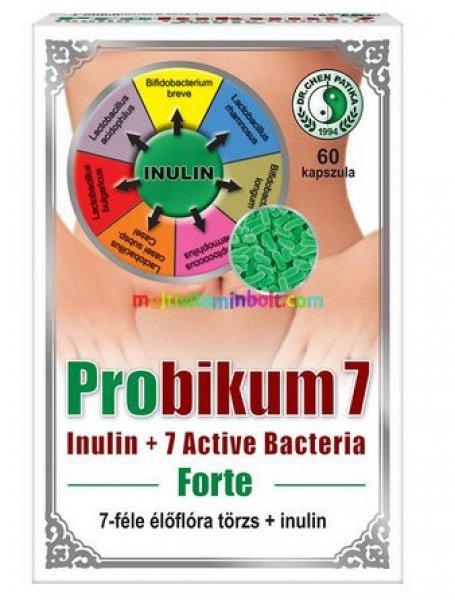 Probikum Forte 60 db kapszula, 7-féle élőflóra törzs probiotikum, és
kapszulánként 360 mg inulin, prebiotikum - Dr. Chen