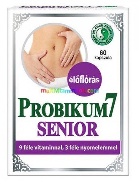 Probikum 7 Senior 50+, Multivitamin 60 db kapszula, élőflóra, inulin,
probiotikum, 9-féle vitamin, ásványi anyagok - Dr. Chen