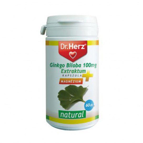 Dr. Herz Ginkgo Biloba Forte 120 mg + Szerves Magnézium + Szerves Cink kapszula
(60 db)