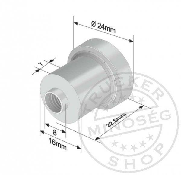 Szimpla ponyva görgő 24x7/22,5mm SESAM