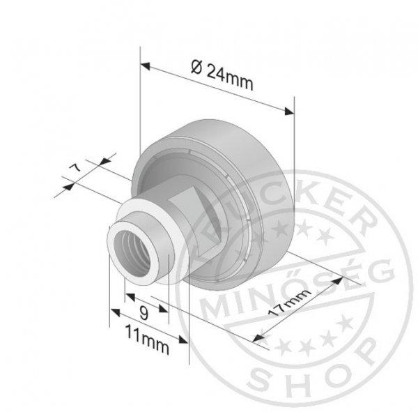 Szimpla ponyva görgő 24x7/17mm SESAM