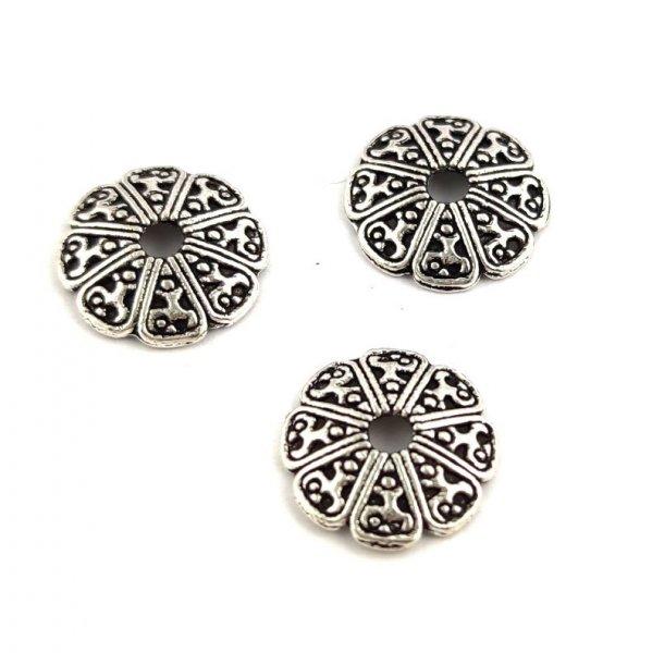 Gyöngykupak - platina színű - 12mm