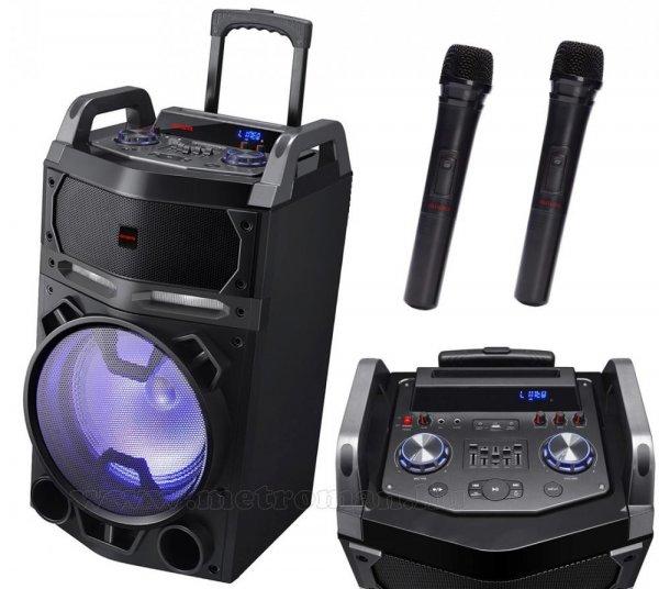 AIWA KBTUS-700 Hordozható Bluetooth Party Karaoke hangfal, Karaoke szett
vezeték nélküli mikrofonnal