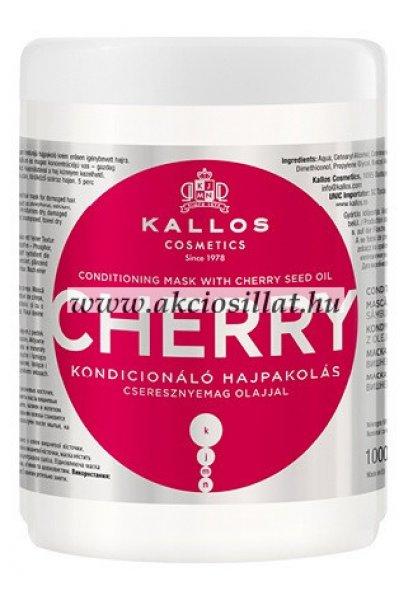 Kallos Kjmn Cherry Kondicionáló hajpakolás cseresznyemag olajjal 1L