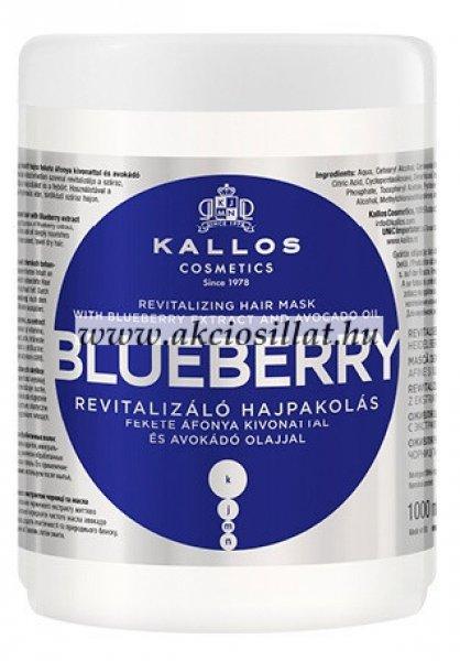 Kallos Kjmn Blueberry Revitalizáló hajpakolás fekete áfonya 1L