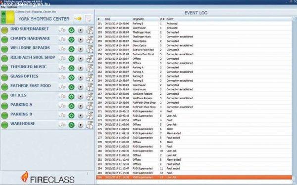 Fireclass FCMAE IP alapú felügyeleti szoftver