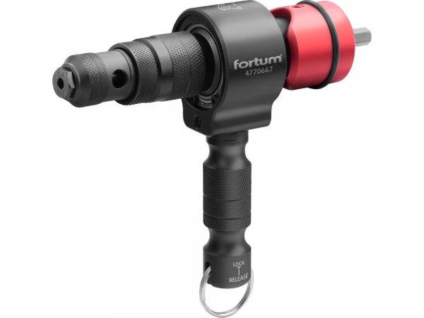 FORTUM adapter klt. fúrógéphez, 2 az 1-ben, popszegecsekhez és POP-NUT
szegecsanyákhoz, 15 db, FORTUM
